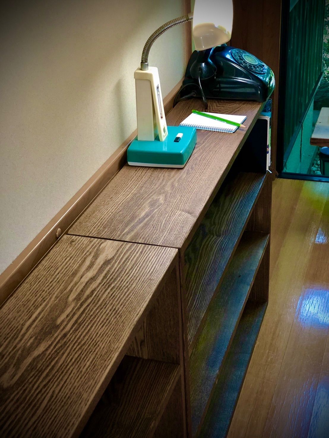 タモ無垢材の棚(L) 本棚L 無垢材