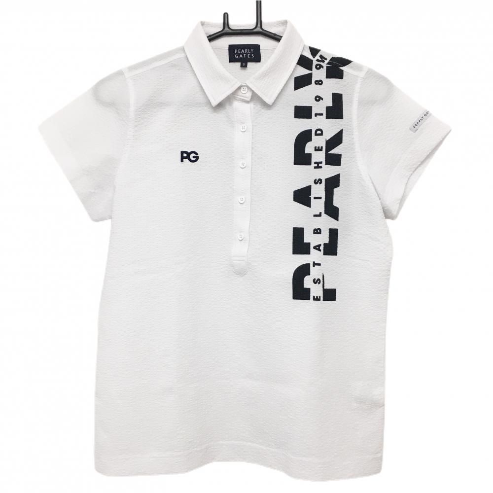 PEARLY GATES/パーリーゲイツ ロゴプリント ポロシャツ レディースS