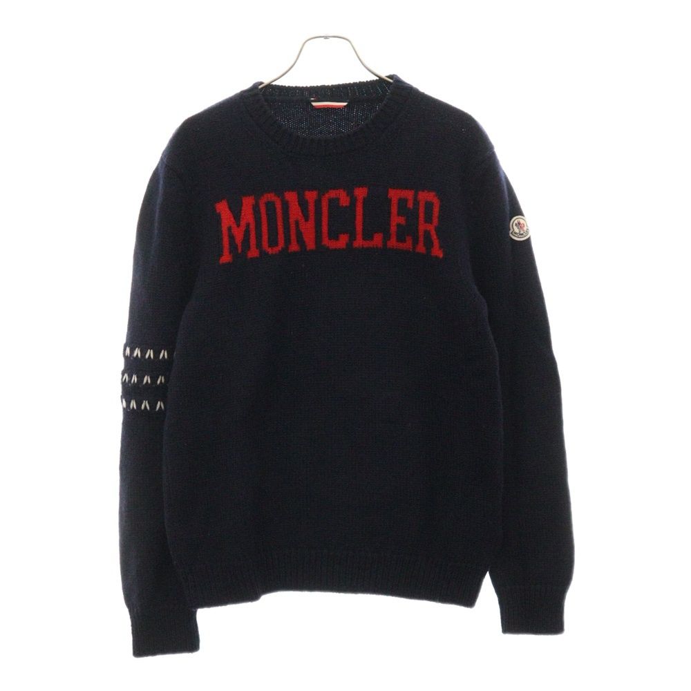 MONCLER (モンクレール) 18AW MAGLIONE TRICOT GIROCOLLO フロントロゴ 