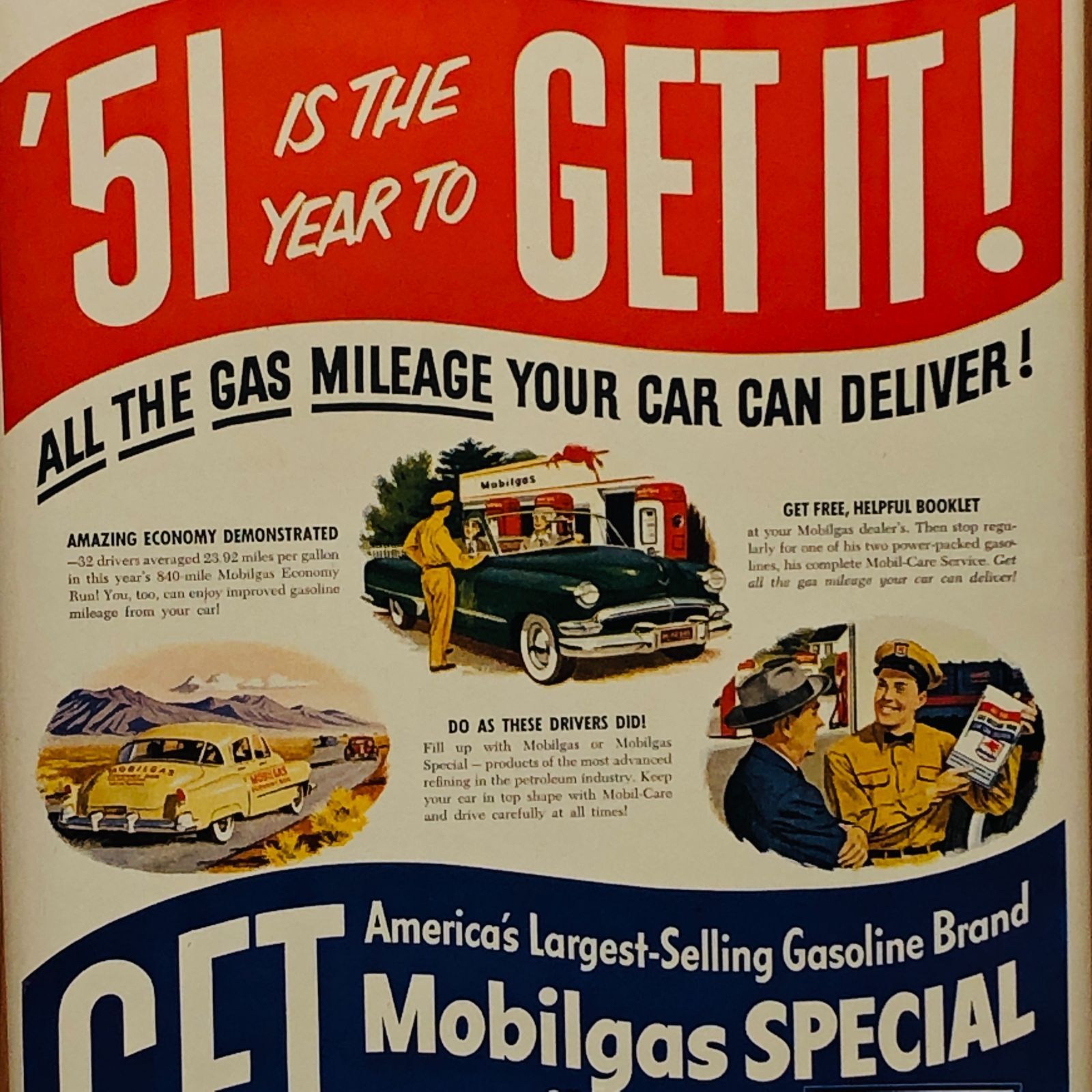アメリカンビンテージ50's！クラシックカーポスター広告！ ビンテージ 広告 ※当時物 『 アメリカンモーターズアンバサダー