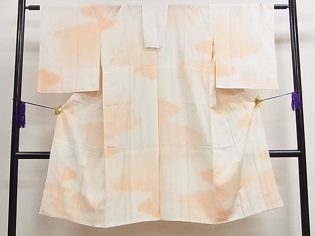 平和屋着物□上質な長襦袢 無双仕立て 雲重ね花地紋 暈し染め