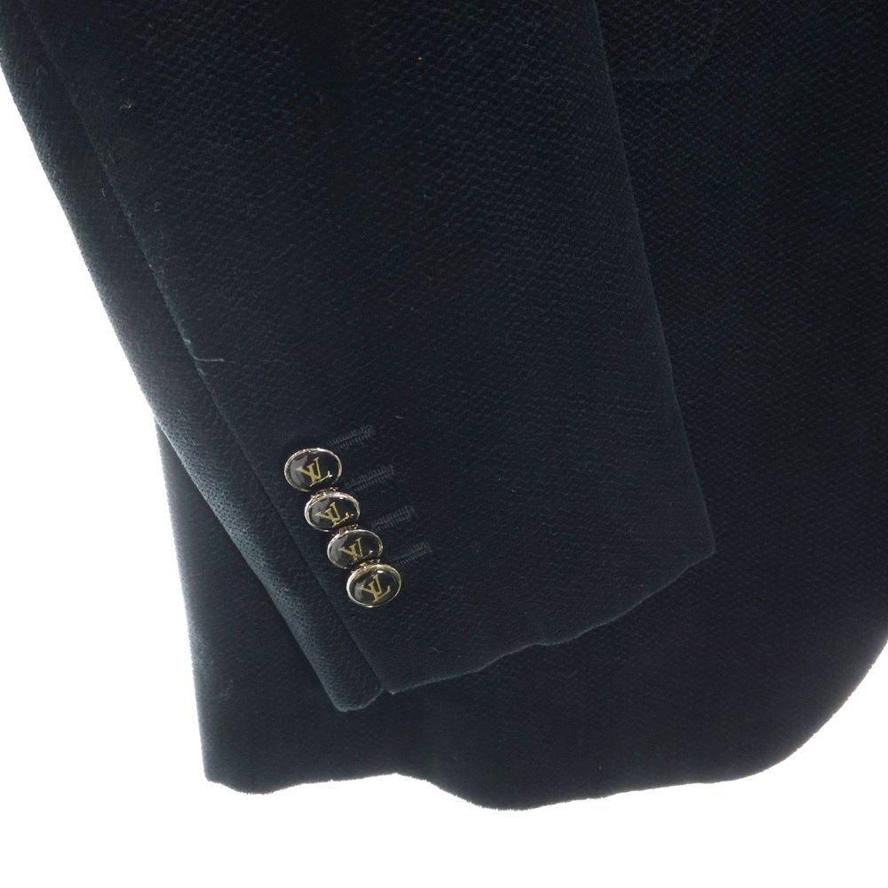 LOUIS VUITTON (ルイヴィトン) LVロゴ ボタン 裏地ダミエ ベロア 2B