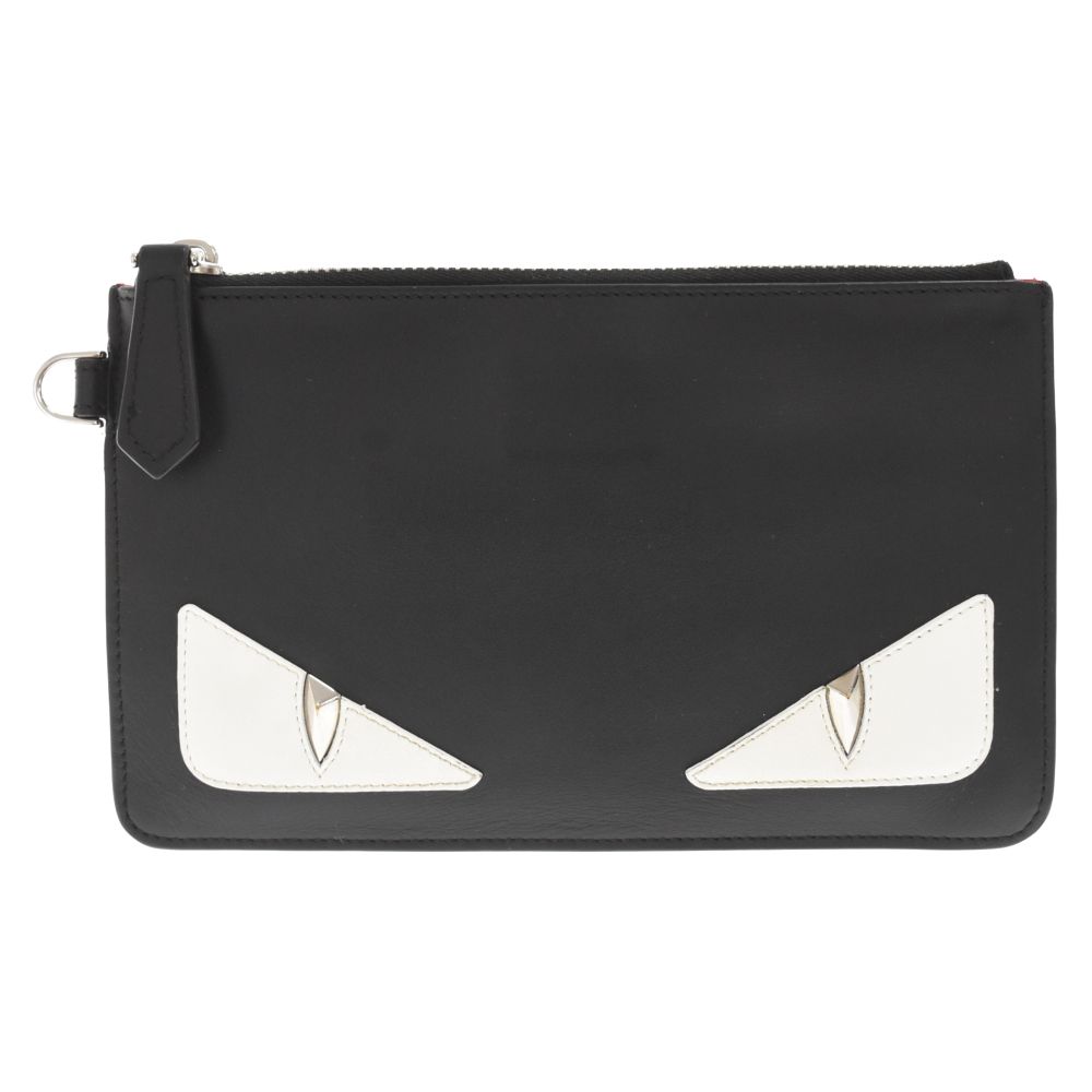 FENDI (フェンディ) バグズモンスター レザーポーチ 7N0089 A3DV