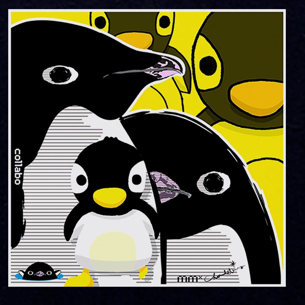 じわる COLLABO 0632 アデリーとジェンツー ペンギンコラボ T