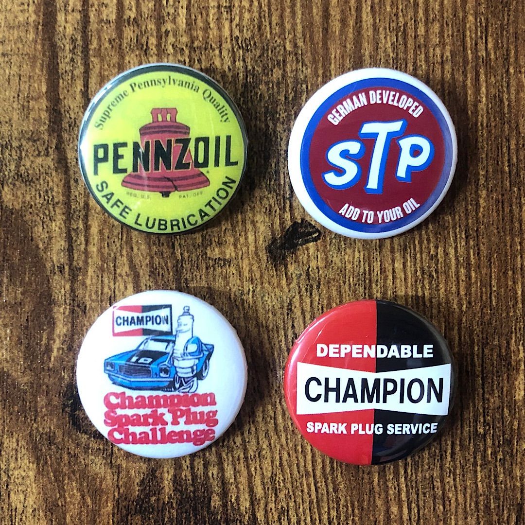 缶バッジ】4種セット PENNZOIL STP アドバタイジング カンパニー