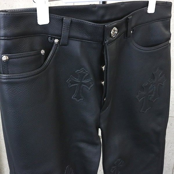 CHROME HEARTS 銀座店 クロムハーツ 新品 JEAN STRTLG LTHR クロス 