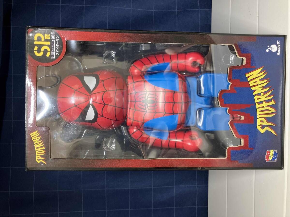 特賞 400% スパイダｰマン Happyくじ MARVEL×BE@RBRICK - メルカリ