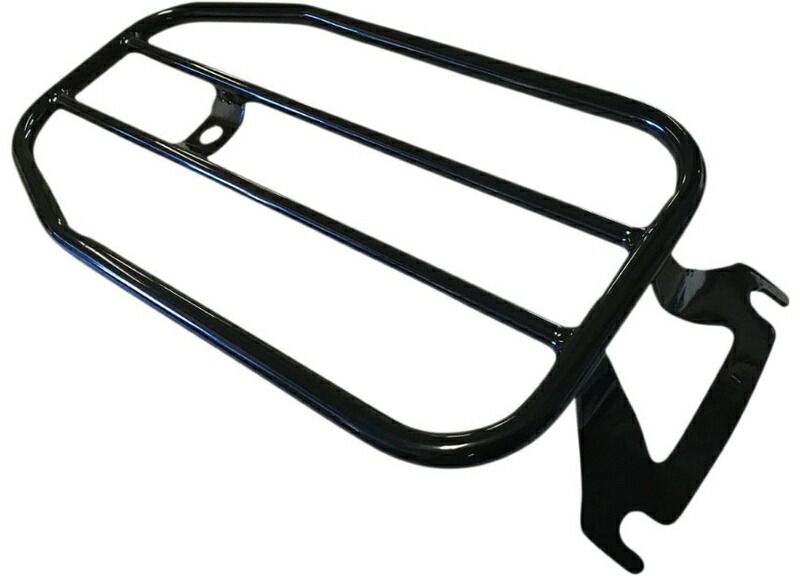 7” フラットラゲッジラック ソロシート用 グロスブラック 1997〜25年FLHR FLHT FLHX FLTR