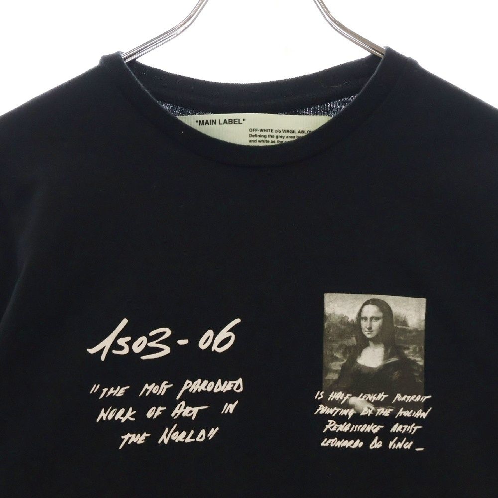 Off-White 19SS モナリザプリント 長袖Tシャツ_BLACK Off-White 19SS モナリザプリント 長袖Tシャツ_BLACK (Off-White