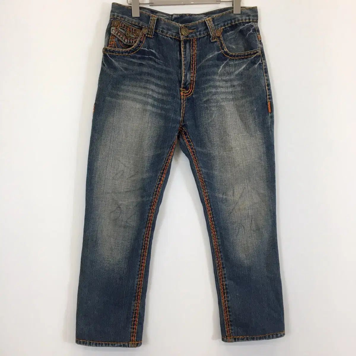 TRUE RELIGION ブラックデニム ステッチ　WORLD TOUR 32 30〜32 ファッション TRUE RELIGION ブラックデニム ステッチ