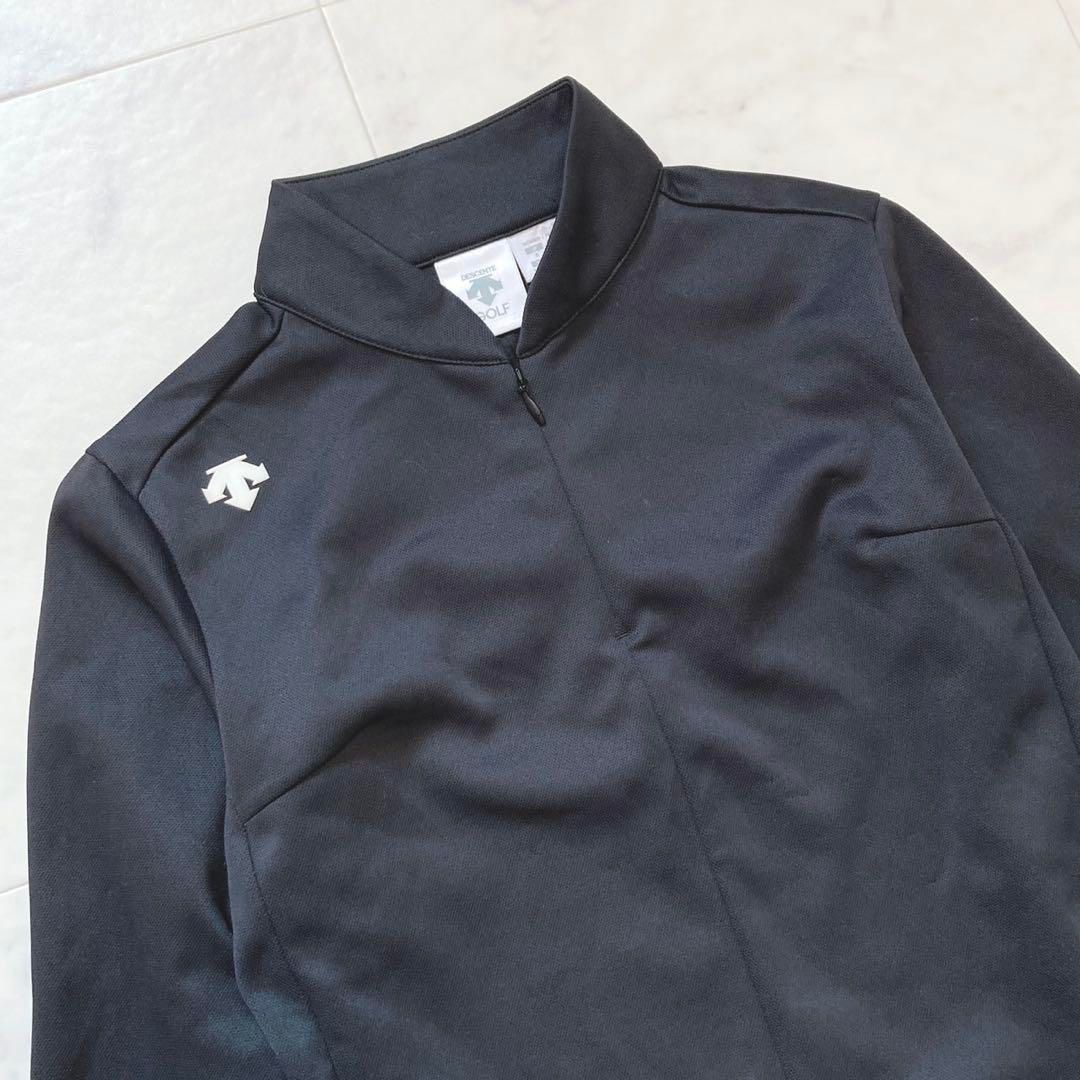 DESCENTE 定価1.3万 ジャカードロゴテープ ロングスリーブシャツ DESCENTE - DESCENTE 定価1.3万 ジャカードロゴテープ ロング