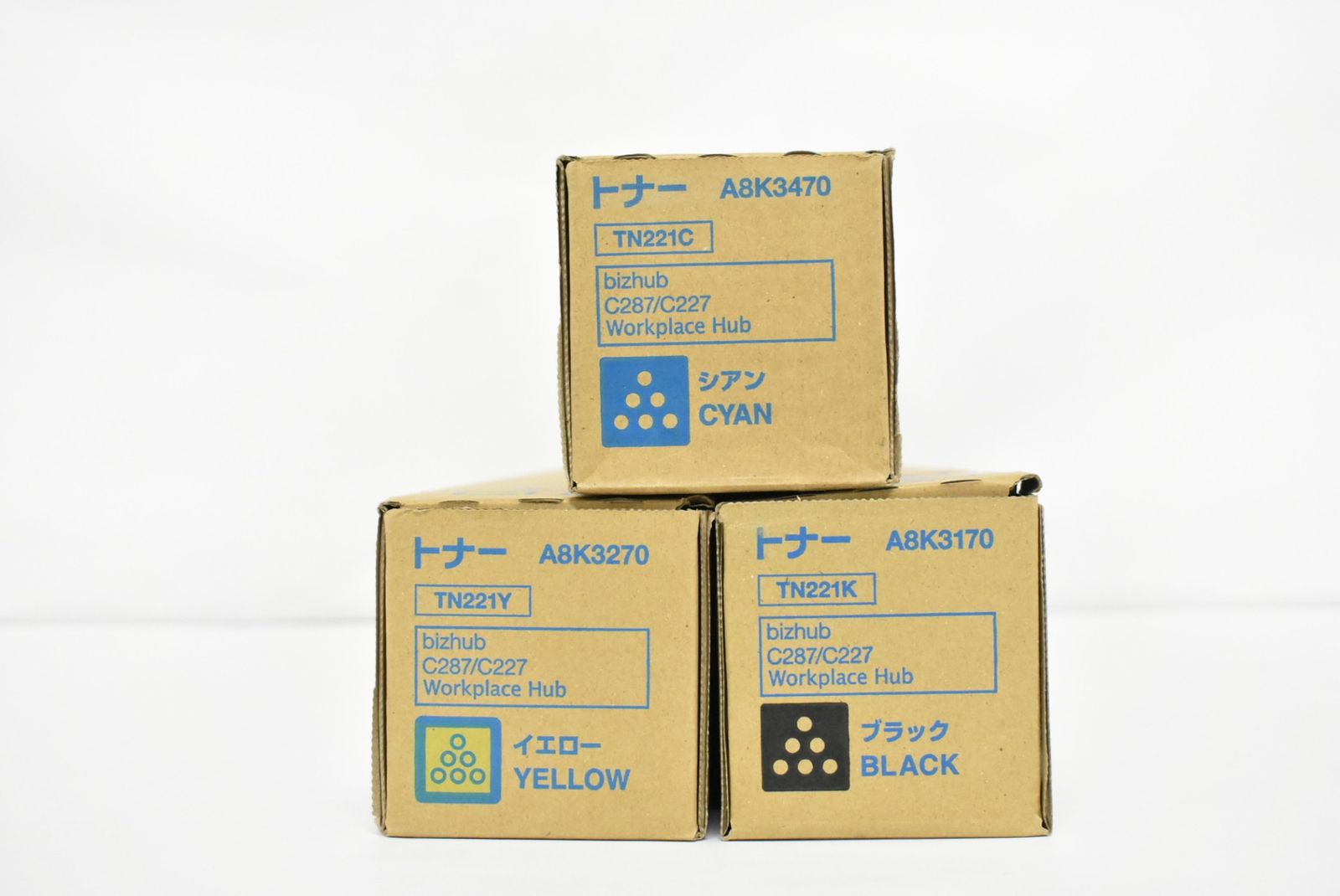 未使用 コニカミノルタ 純正 トナー TN221 3色（シアン