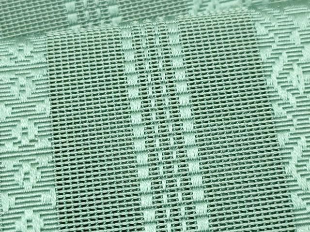 平和屋着物◎本場筑前博多織 八寸名古屋帯 唐織 幾何学文 正絹