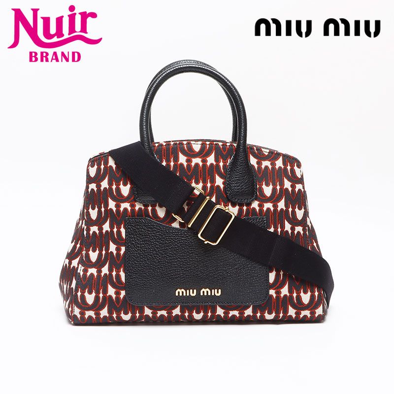 国内最安値！ Miu Miu マルチ 2way ジャガード ハンドバッグ ミュウ ミュウ Bag