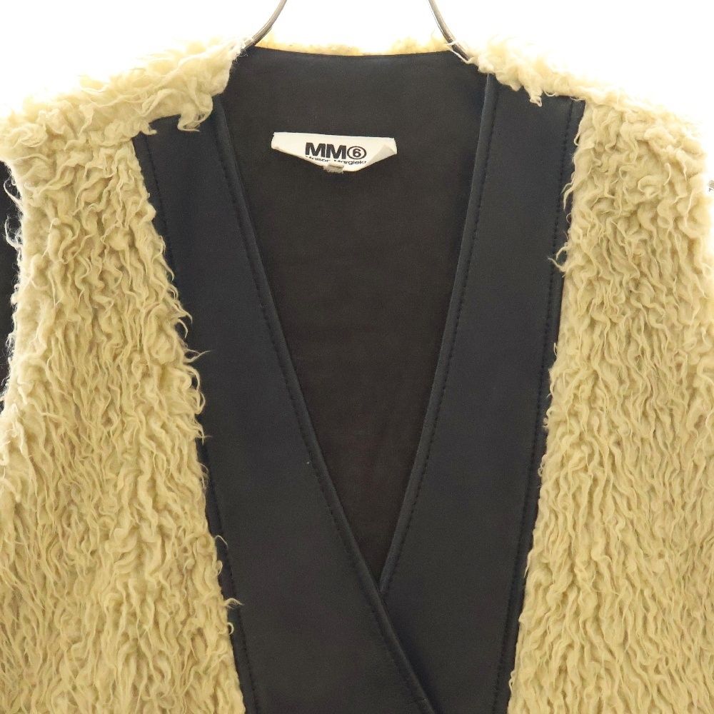 極美品 MM⑥ Maison Margiela シープレザー 切替 ファーコート 極美品 MM⑥ Maison Margiela シープレザー 切替 ファーコート