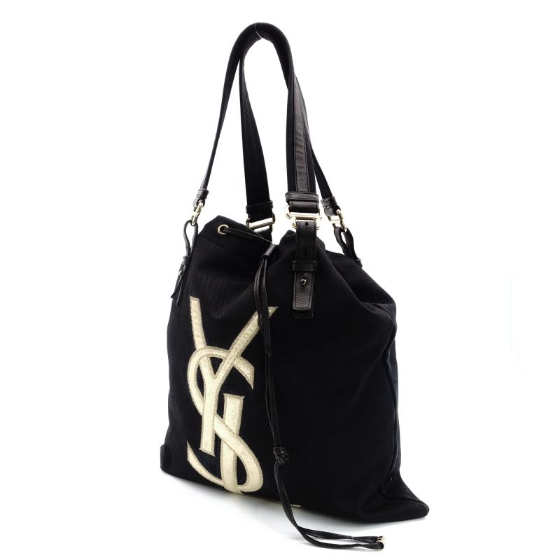 YSL イヴサンローラン カハラバッグ トートバッグ ブラック ハンドバッグ イヴサンローラン YSL カハラ トートバッグ 黒 キャンバス YSL
