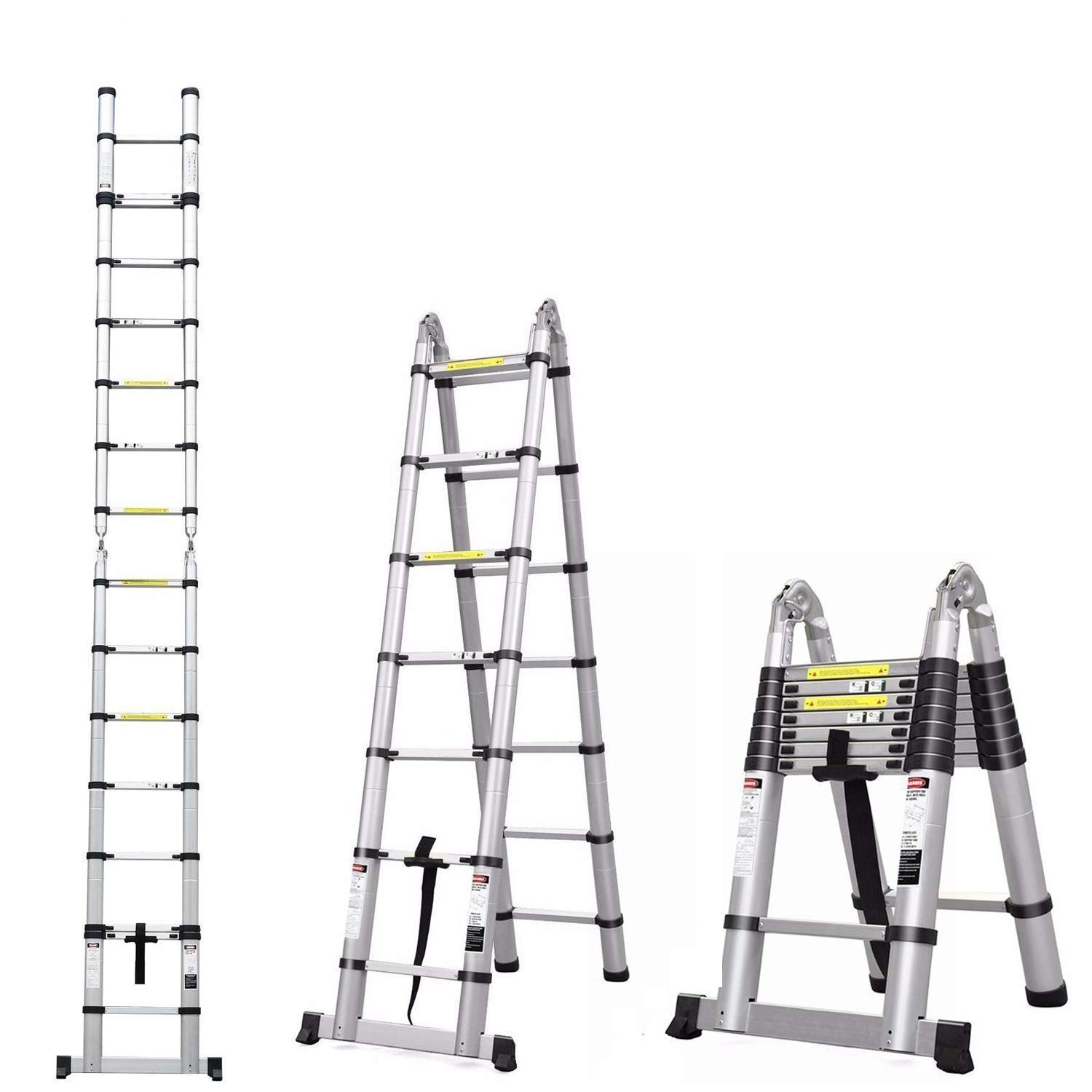 数量 耐荷重150kg 伸縮はしご最長5m 伸縮自在コンパクト スーパーラダー自動ロック 伸縮脚立はしご両用脚立最長2.5m スライド式 Life アルミ 梯子室内室外両用 Easy 梯子 2.5m 2.5m
