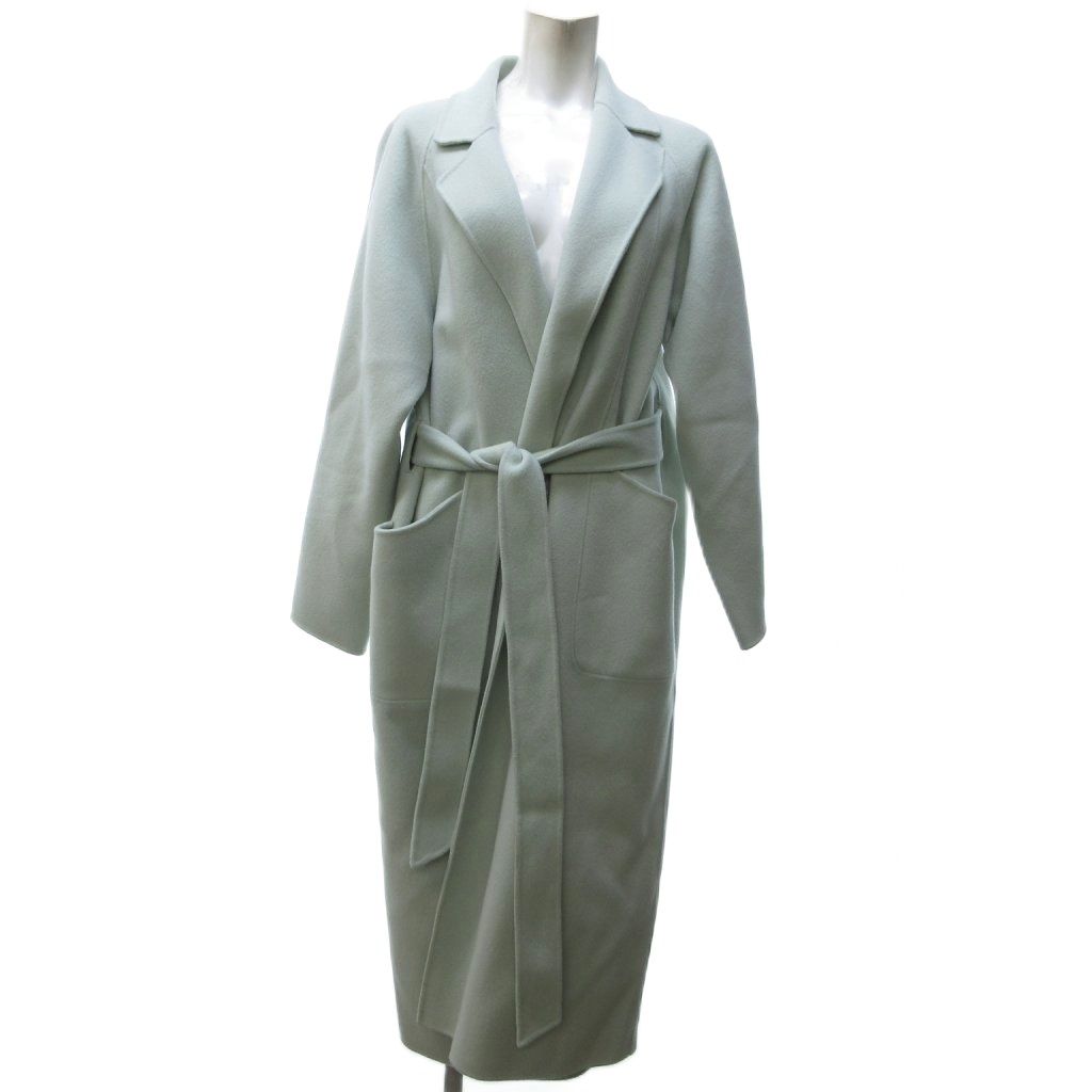 SOEJU ソージュ ウールリバーローブコート ジャケット ベルテッド ミントグリーン M S-02-CT-021