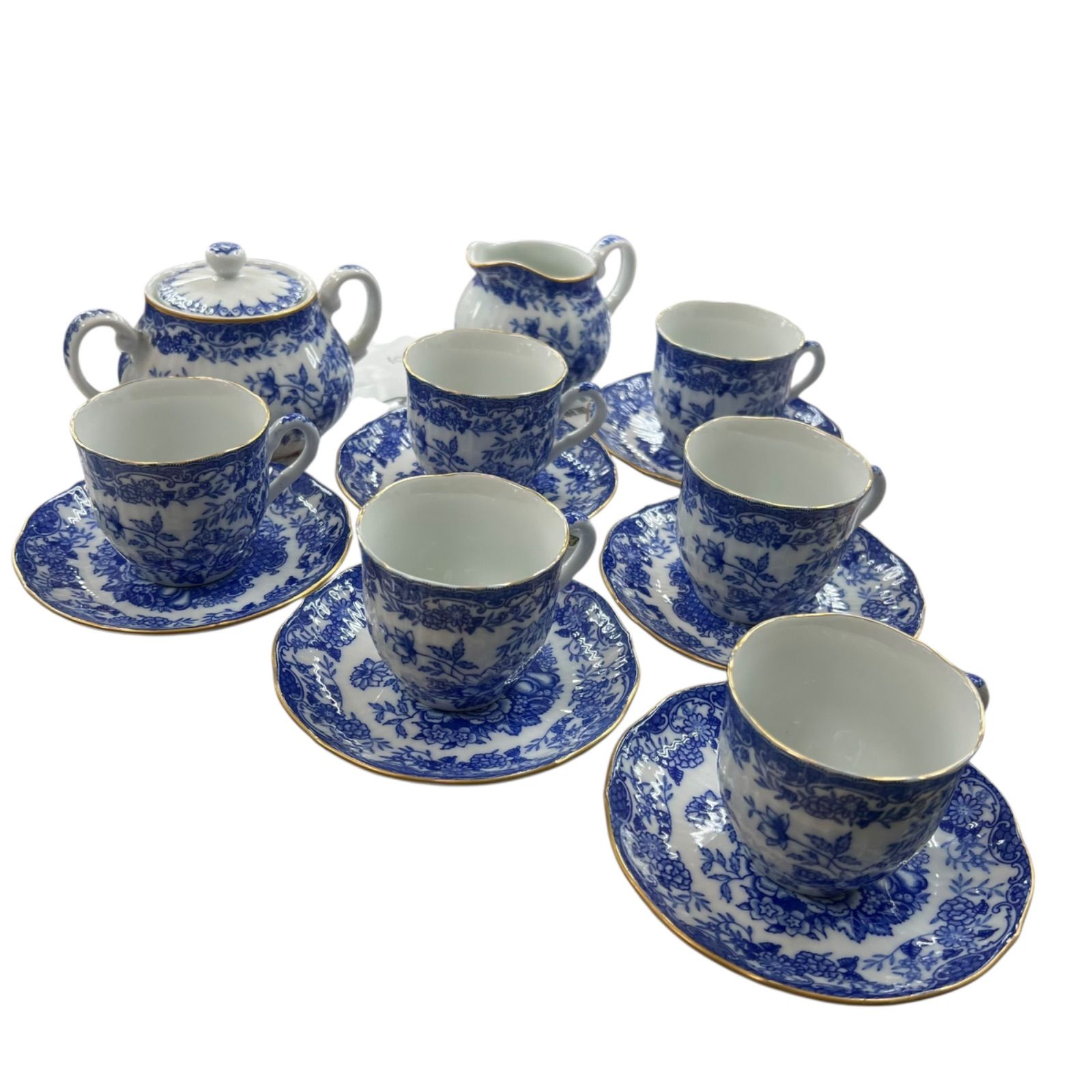 Narumi Blue Cathay ティーセット ナルミ ティーカップ