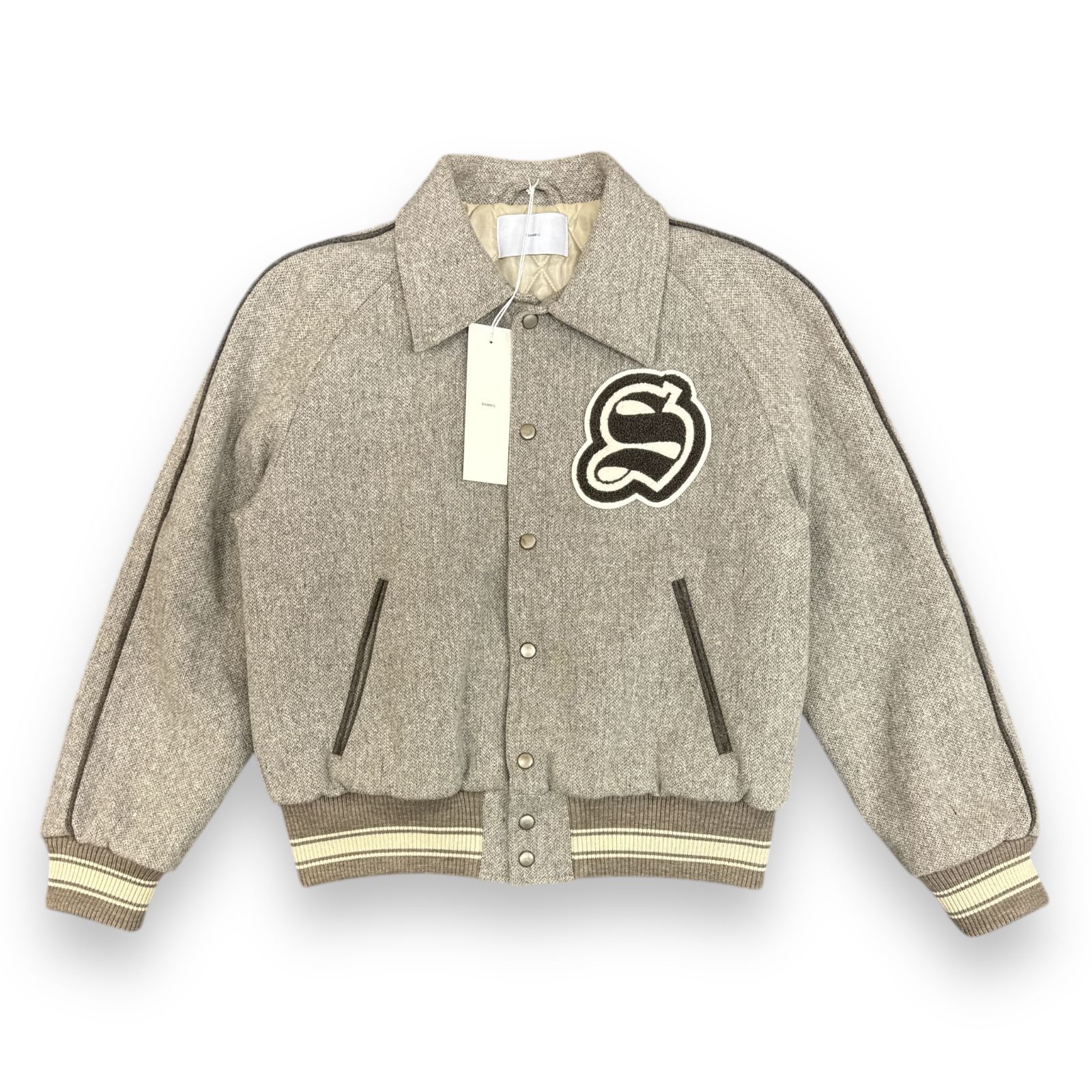 定価64900円 SUGARHILL 23AW MELTON STADIUM JACKET メルトン スタジアムジャケット スタジャン シュガーヒル  23AWJK02 アイボリー系 2 82008A3 - メルカリ