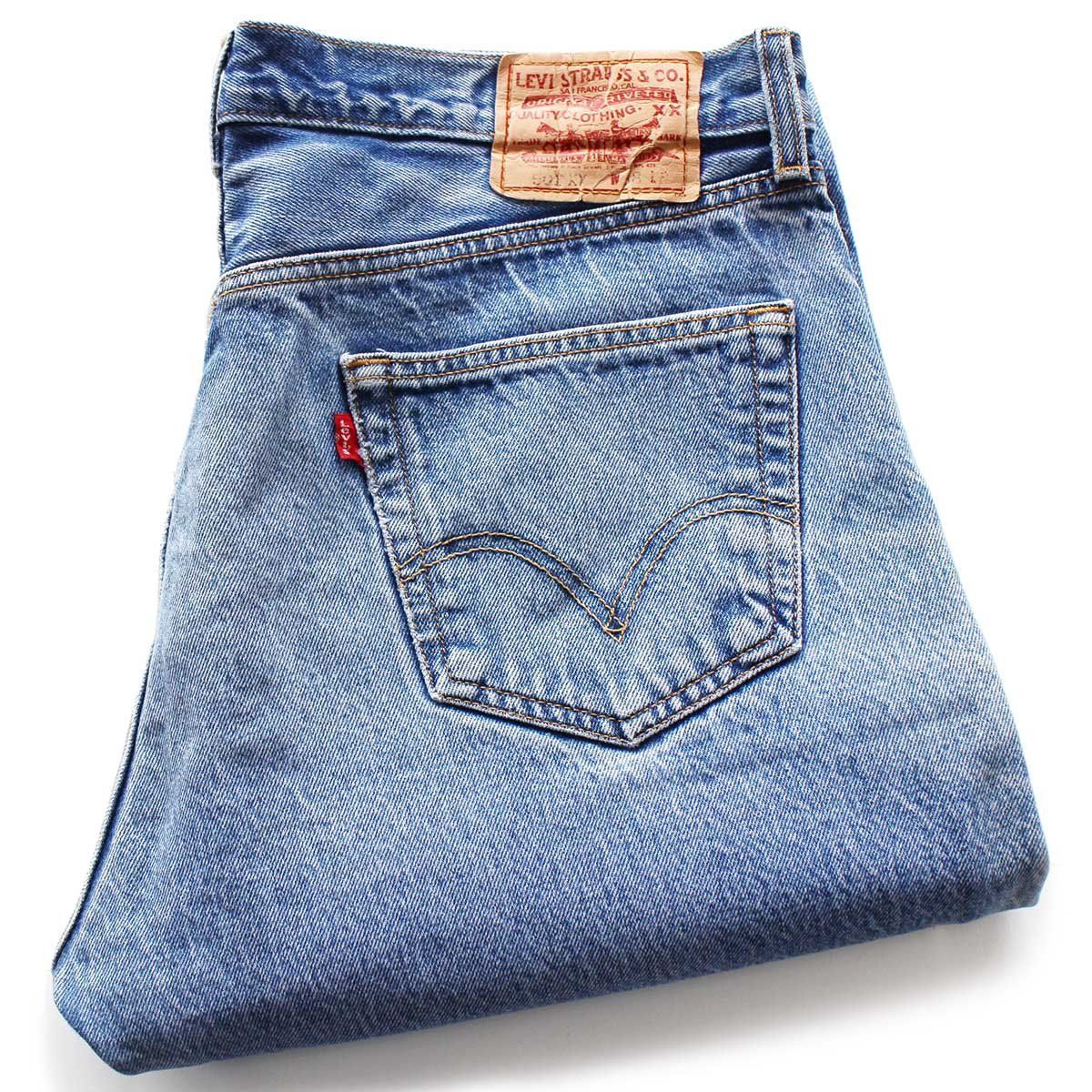 00s Levi'sリーバイス 501 ダメージ デニムパンツ ヒゲ W38☆SDP3629