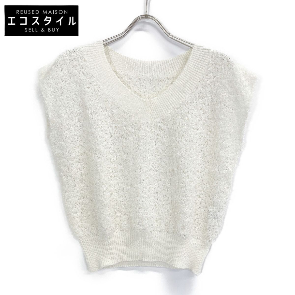 値下げANAYI♡美品 ホワイト ブルゾン 最終❣️ANAYI アナイ レース ブルゾン ノーカラージャケット S
