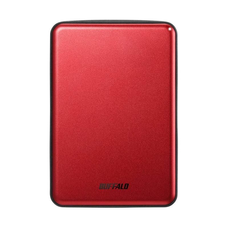 BUFFALO USB3.1 Gen.1 対応 アルミ素材-amp-薄型ポータブルHDD 1TB レッド HD-PUS1.0U3-RDD