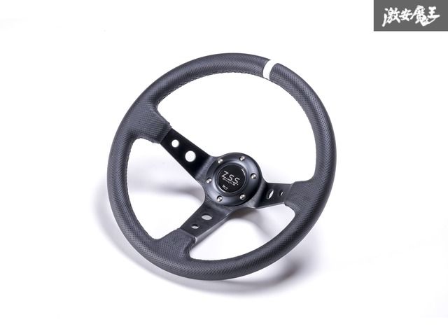 Z.S.S. ディープコーン スポーツ ステアリング  ハンドル 35φ 350mm パンチングレザー シビック インテグラ アコード S2000 ZSS E0030