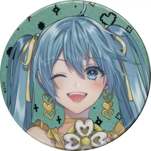 中古】バッジ・ピンズ 初音ミク(グリッター) 缶バッジ 「楽天