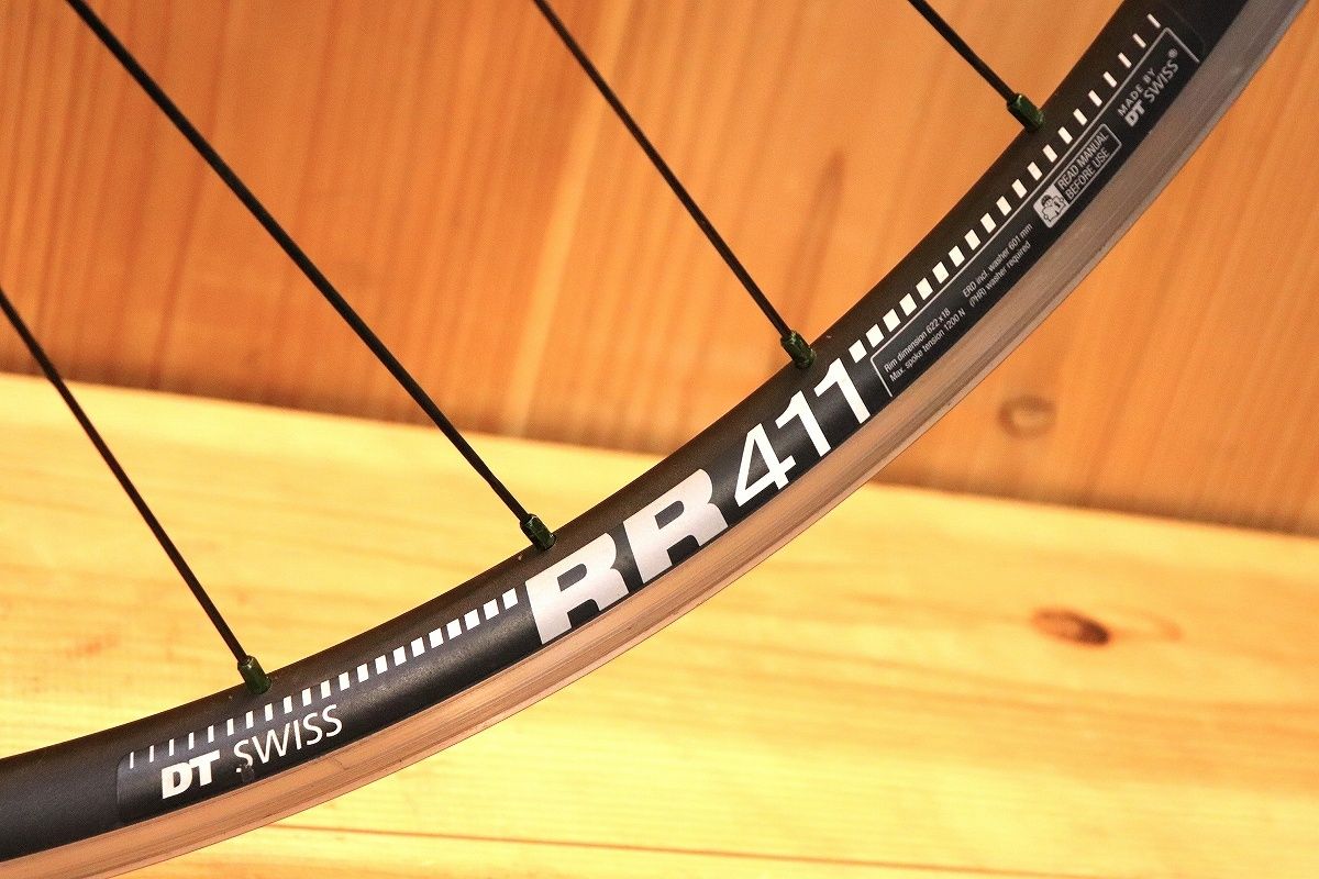 DT SWISS RR411 アルミ クリンチャー リアホイール シマノ 11S 12S パワータップ SL 芦屋店