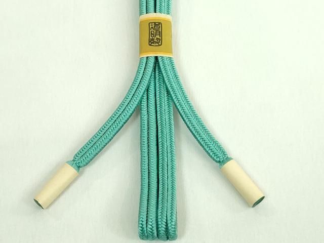 平和屋本店□極上 有職組紐道明 帯締め 冠組 裏葉柳色 宮内庁御用 国立  