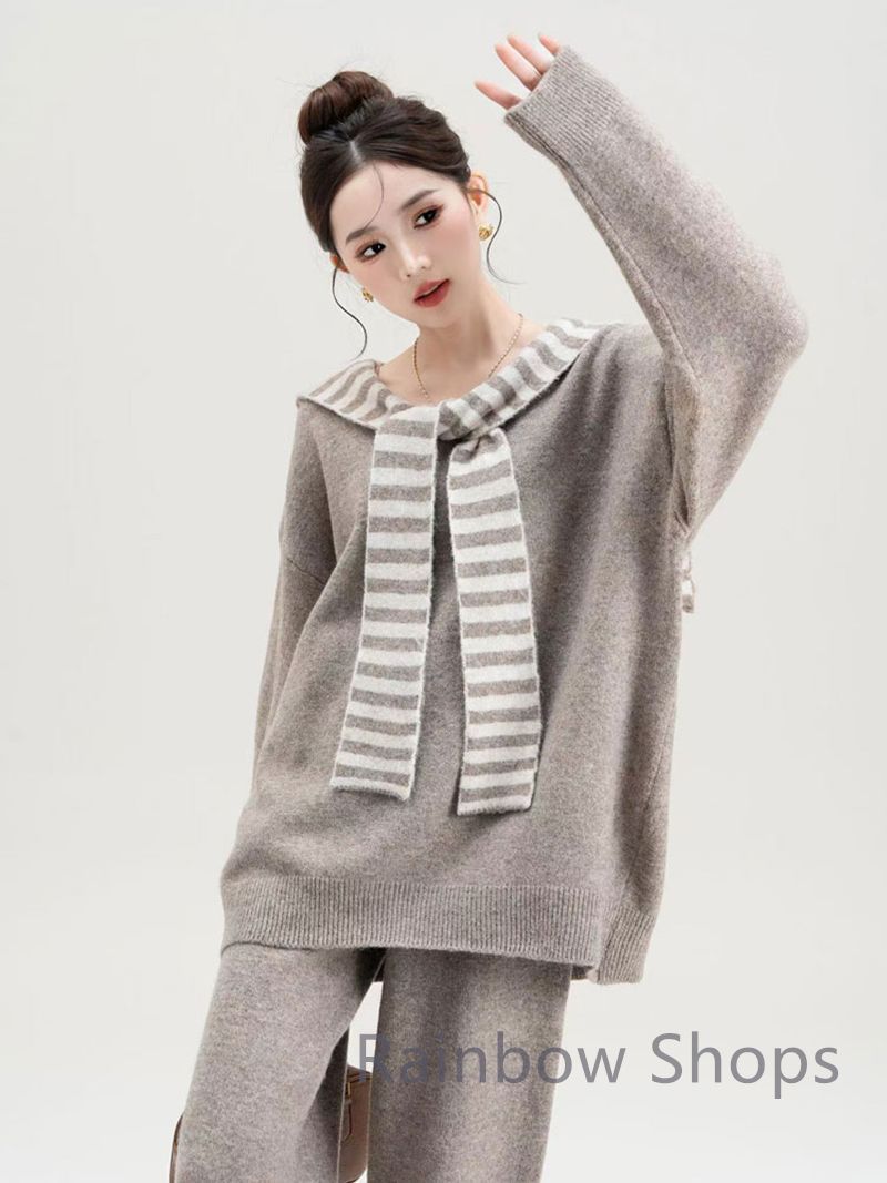 大きいサイズ ニットセットアップ