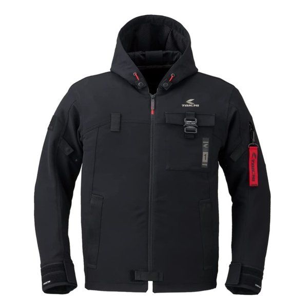 【新品】RS-Taichi  アールエスタイチ クイックドライ パーカ ブラック/レッド XLサイズ RSJ335BK11XL (2562746)