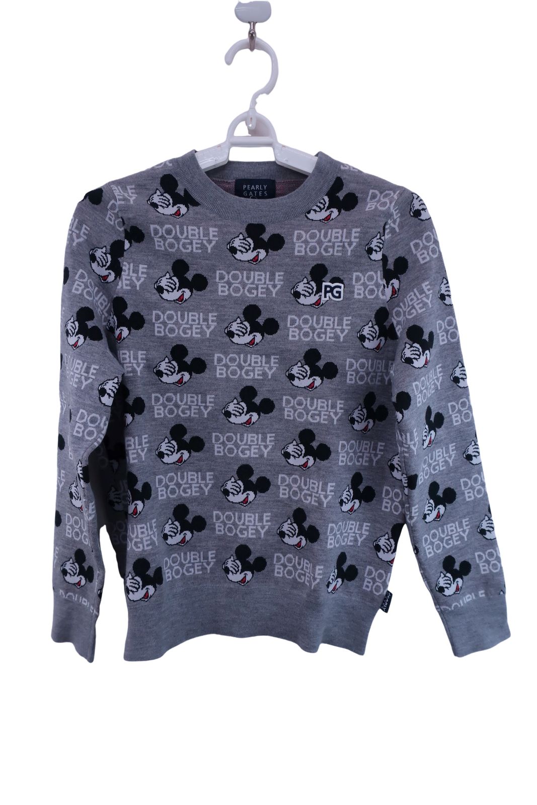 【美品】PEARLY GATES(パーリーゲイツ) セーター グレーミッキー レディース 0 055-1270016 ゴルフ用品 2408-0103 中古