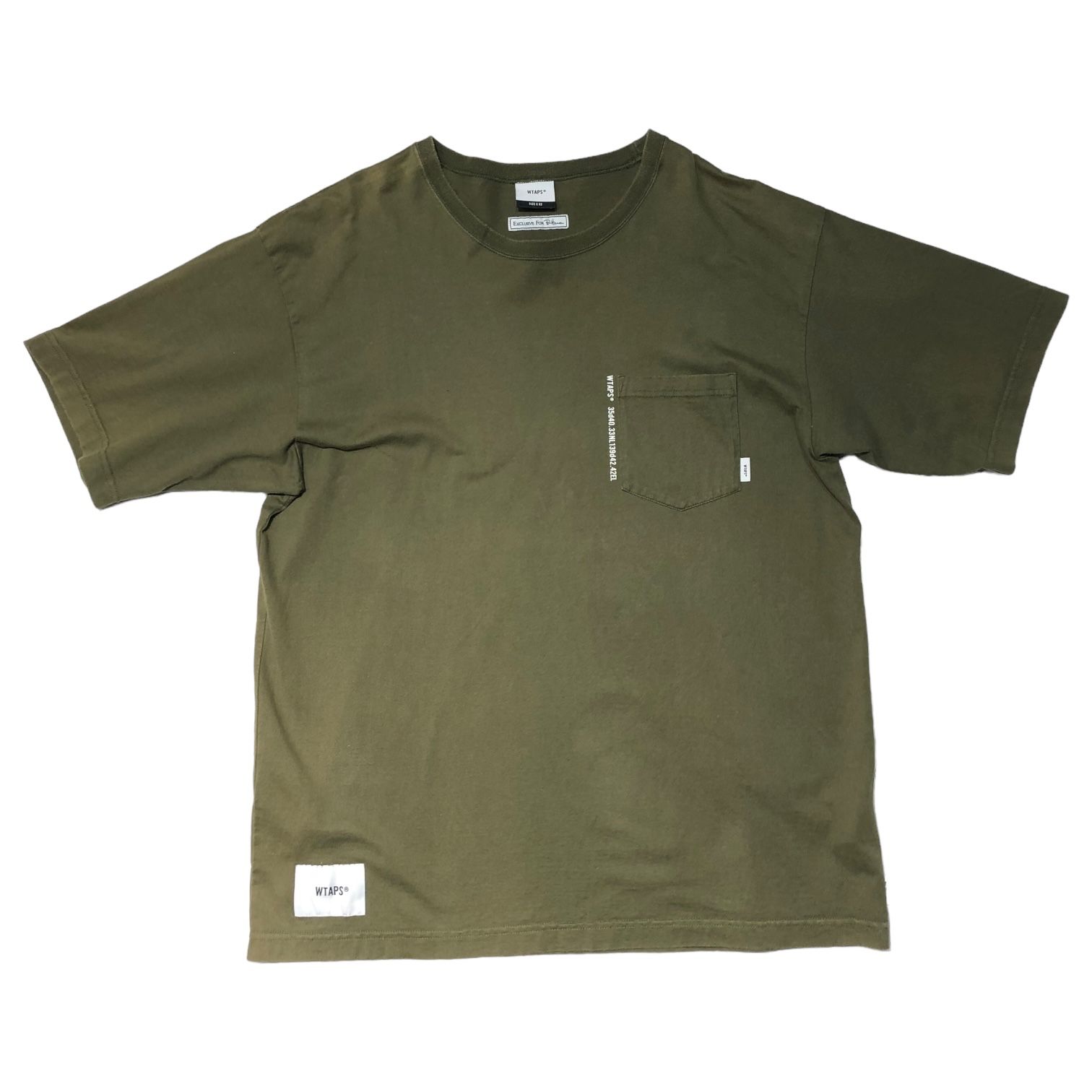 WTAPS×Ron Herman(ダブルタップス×ロンハーマン) 18SS BLANK SS TEE/Tシャツ 181ATDT-CSM01S 02(Mサイズ程度) オリーブ/カーキ