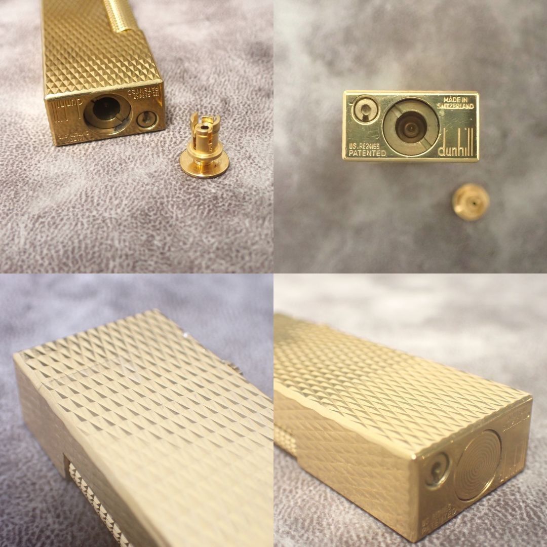 ✨【dunhill ダンヒル ガスライター 】ダイヤカット ゴールド ✨正規品 