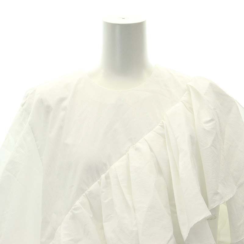 フォルフォルモ FORFORMO Shoulder Frill Blouse ブラウス 七分袖 フリル 2 M 白 ホワイト /AT ■OS レディース フォルフォルモ FORFORMO Shoulder Frill Blouse ブラウス 七分