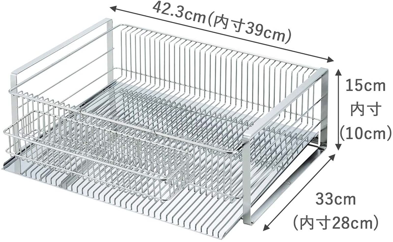  大 下村企販 水切りかご 水切りラック ワイド 縦置き ステンレス 箸置き付 35730 燕三条 その他 シンク コンロ用品