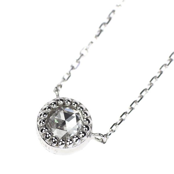 ポンテヴェキオ K18WG ローズカット ダイヤモンド ネックレス