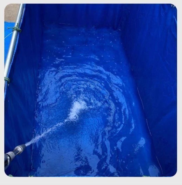 スタンド付き厚手の帆布プール養殖池 屋外用スイミングプール 防水シート製貯水槽 家庭用魚の飼育池