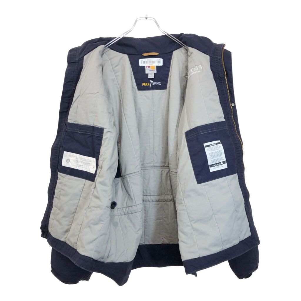 カーハート ヘビーワークジャケット ネイビーカラー 企業ロゴ Carhartt FR カーハート 企業ロゴ ダック地 ワークジャケット