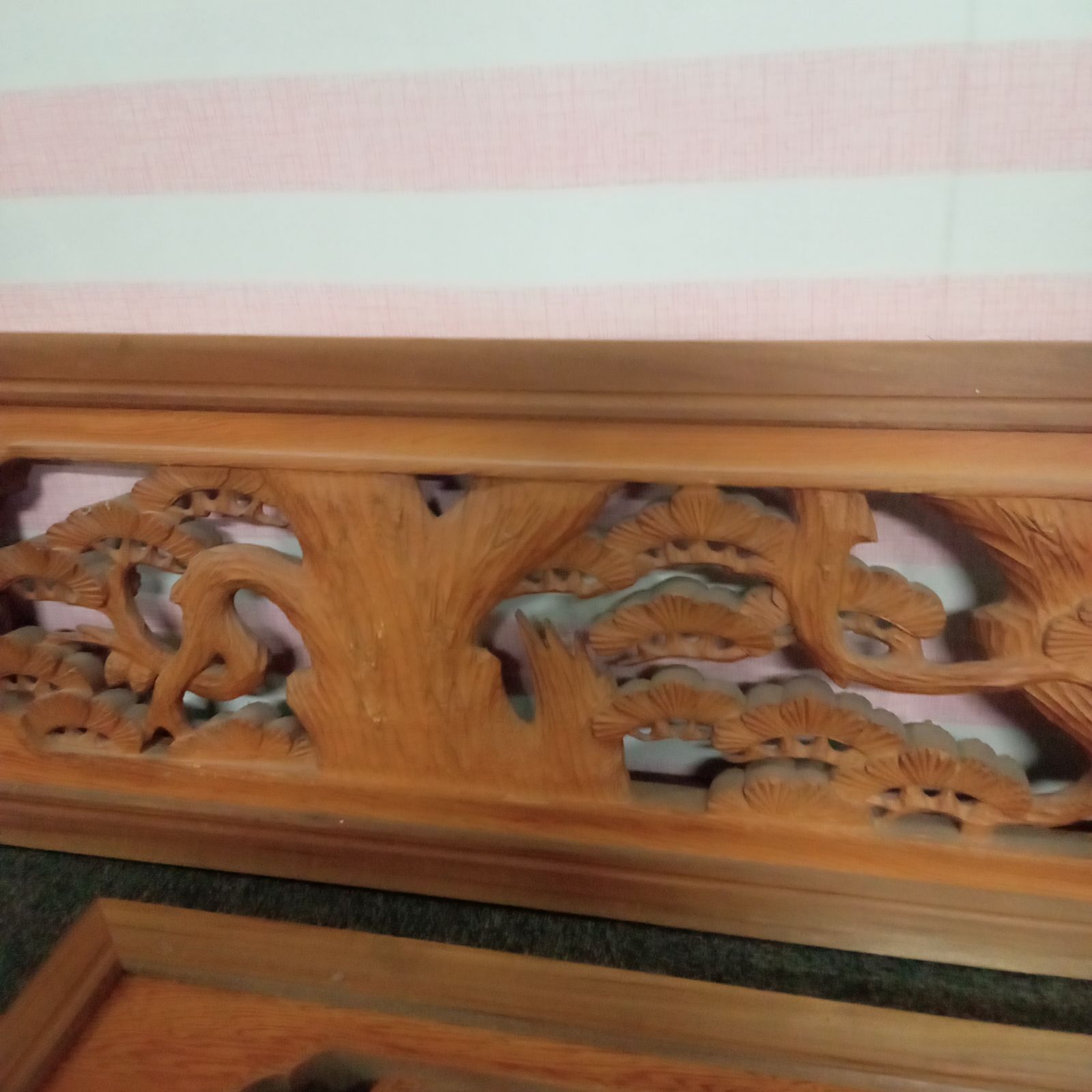 ◯ 欄間 建具 2枚セット レトロ 木製 アンティーク 昭和 - メルカリ