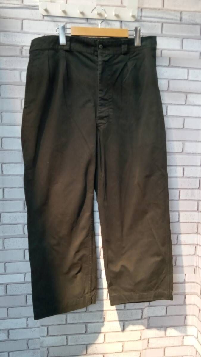 フランス軍 m-52 黒染め トラウザ ロングパンツ フィールドパンツ メンズ ブラック