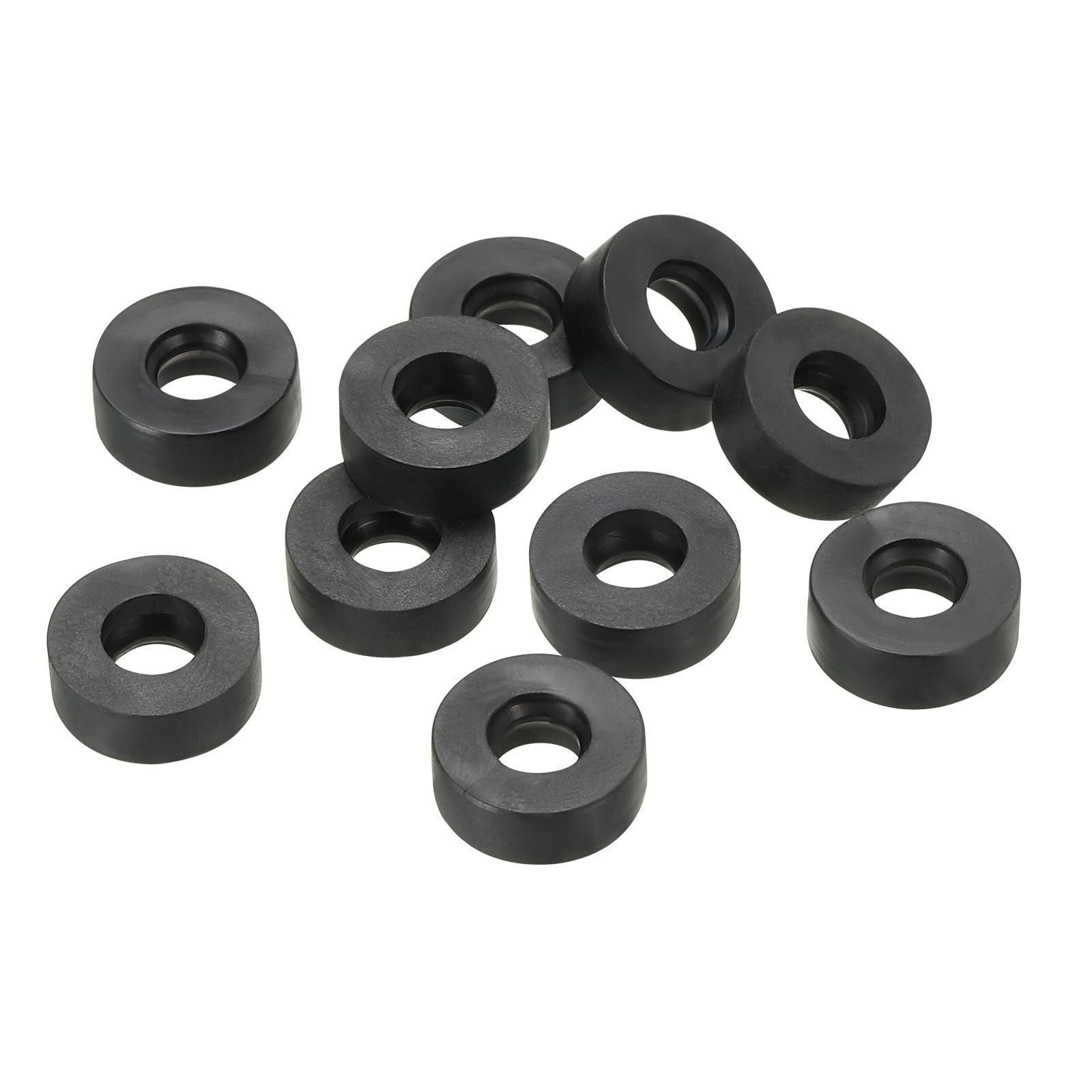 PATIKIL M6 ゴム平ワッシャー 40個入り 6mm ID 12mm OD 4.5mm厚さ シーリング スペーサー ガスケット リング 蛇口 パイプ 水ホース ファスナー ボルト ブラック
