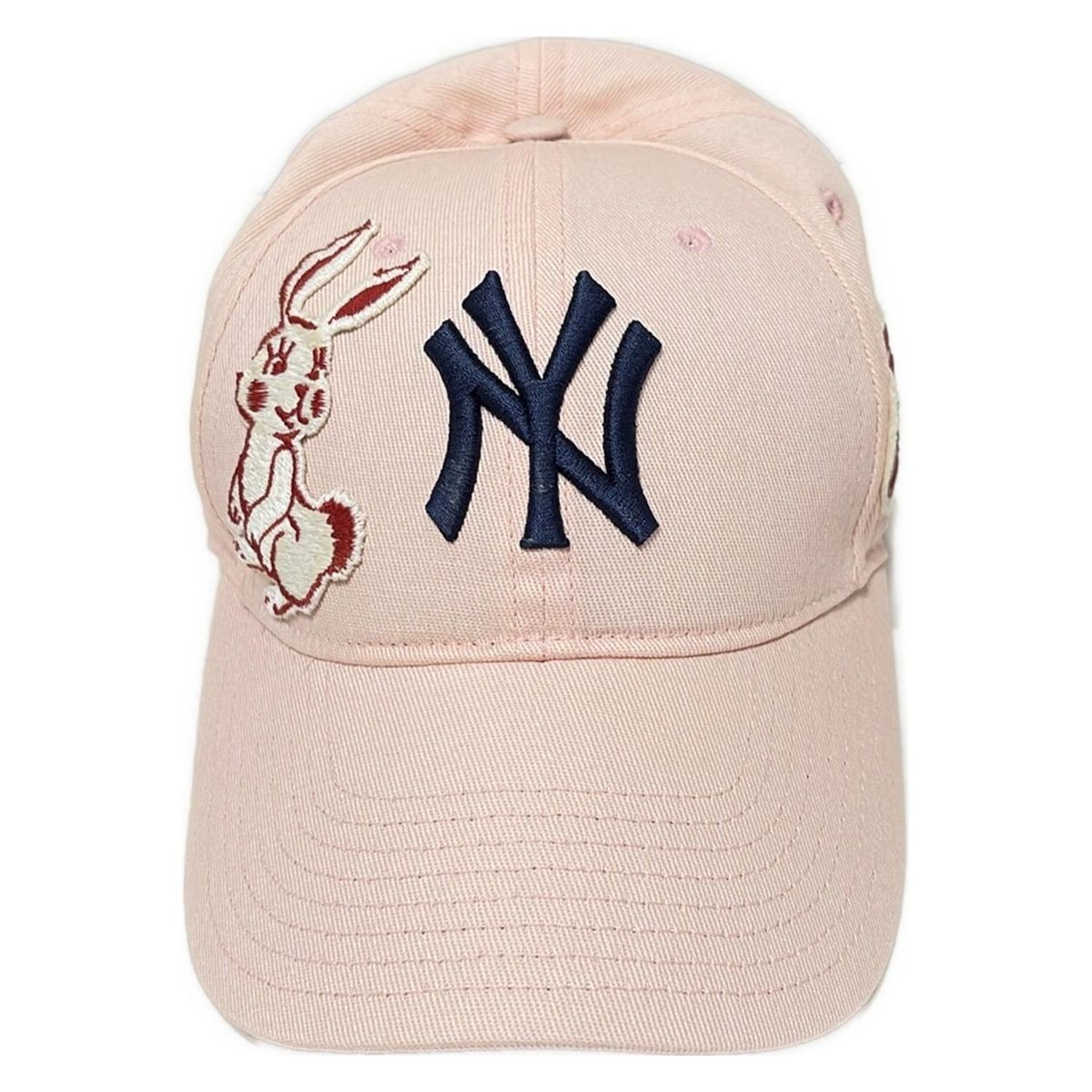 GUCCI グッチ キャップ 55-59 - ライトピンク×ネイビー×マルチ うさぎ コットン