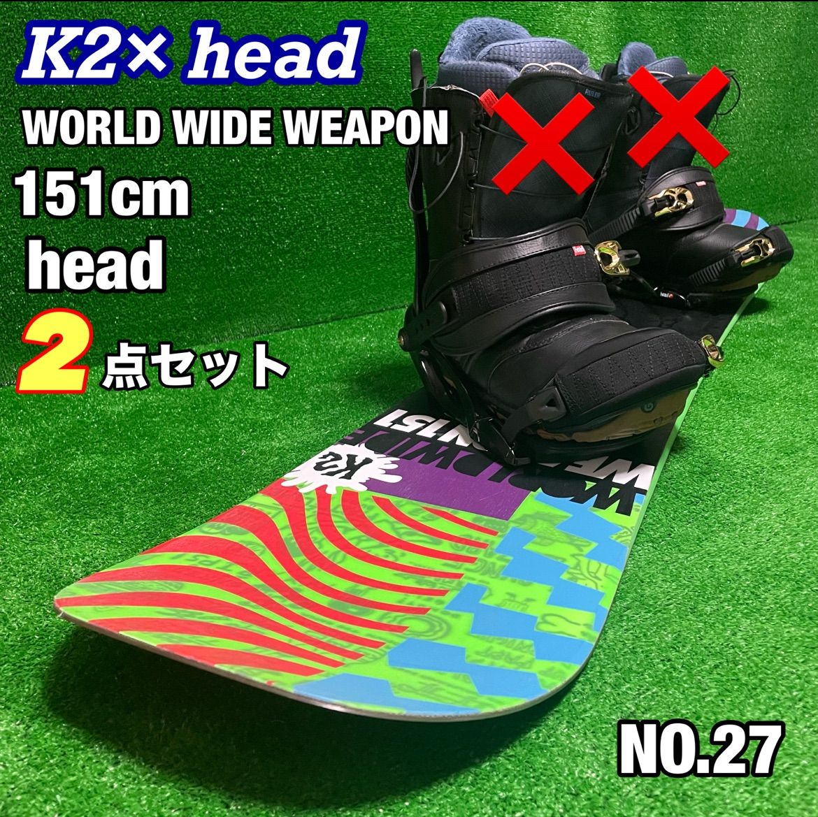 K2 WORLD WIDE WEAPON 151cm スノーボード 2点セット K2 www