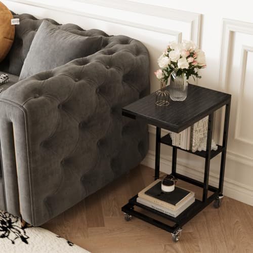 特価商品】ZXD サイドテーブル ワゴン キャスター付きコの字型デザイン