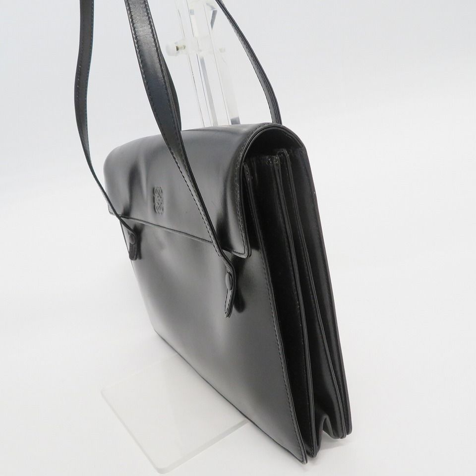 ロエベ LOEWE ヴィンテージ アナグラム レザー フラップ ショルダー