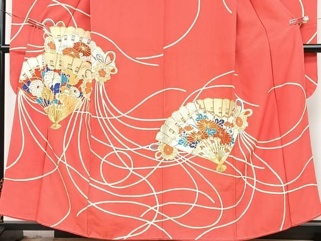 平和屋着物○豪華振袖 駒刺繍 絞り 舞桜文 黒地 正絹 逸品 AAAW5271br