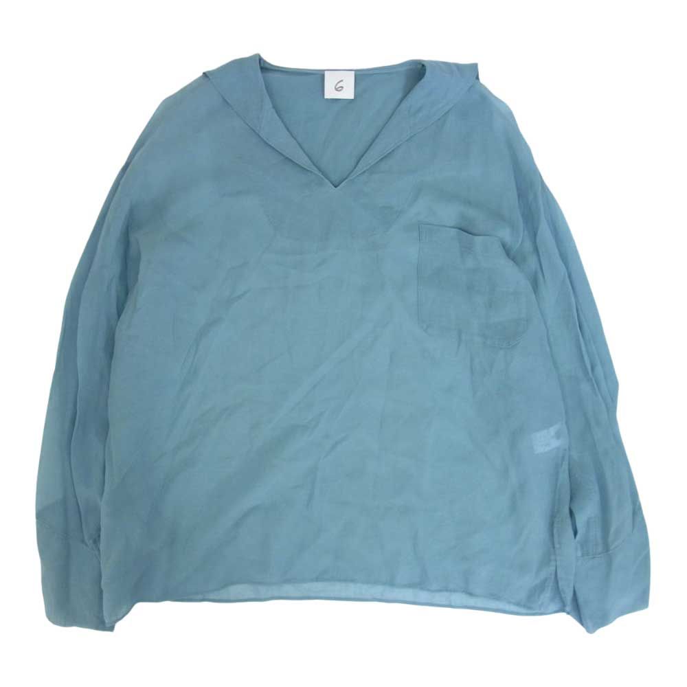 ロク 6(ROKU) SHEER SAILOR COLLAR BLOUSE セーラー カラー ブラウス 
